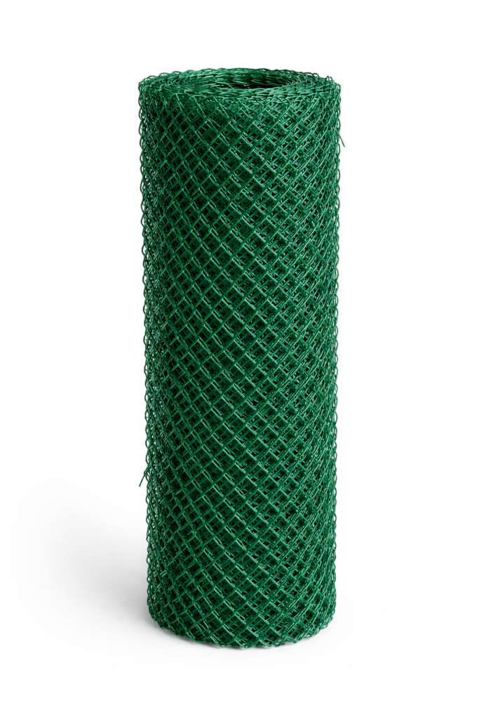 MALLA ESLABONADA GALVA + PVC CAL. 10 60MM ROLLO 10X2,0MT