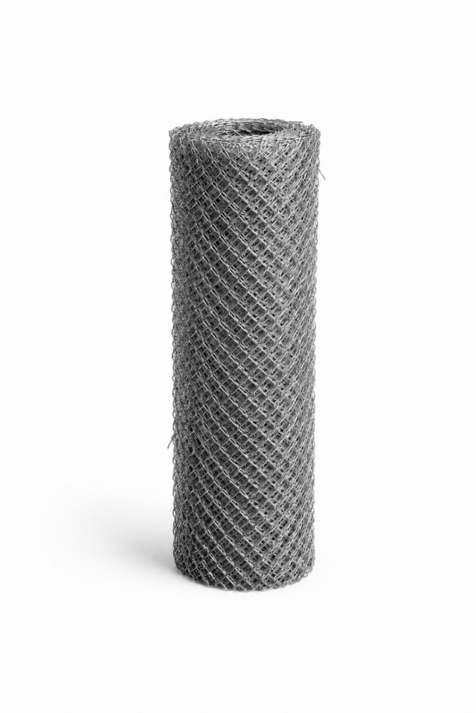 MALLA ESLABONADA GALVANIZADA CAL. 12,5 • HUECO 60 MM • ROLLO 10 x 1,5 MT