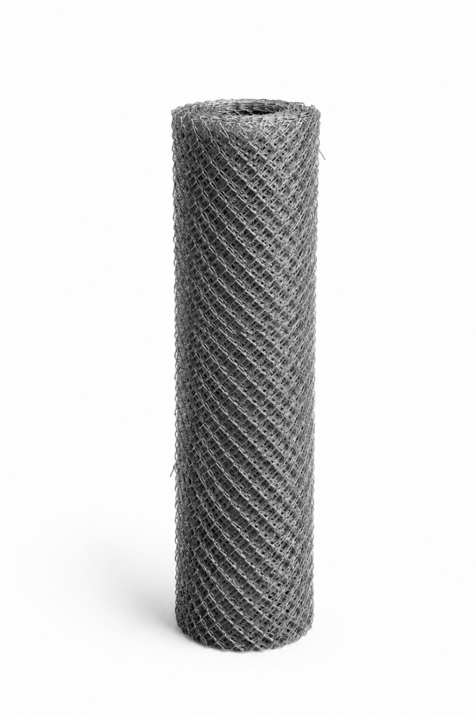 MALLA ESLABONADA GALVANIZADA CAL. 12,5 • HUECO 60 MM • ROLLO 10 x 1,8 MT