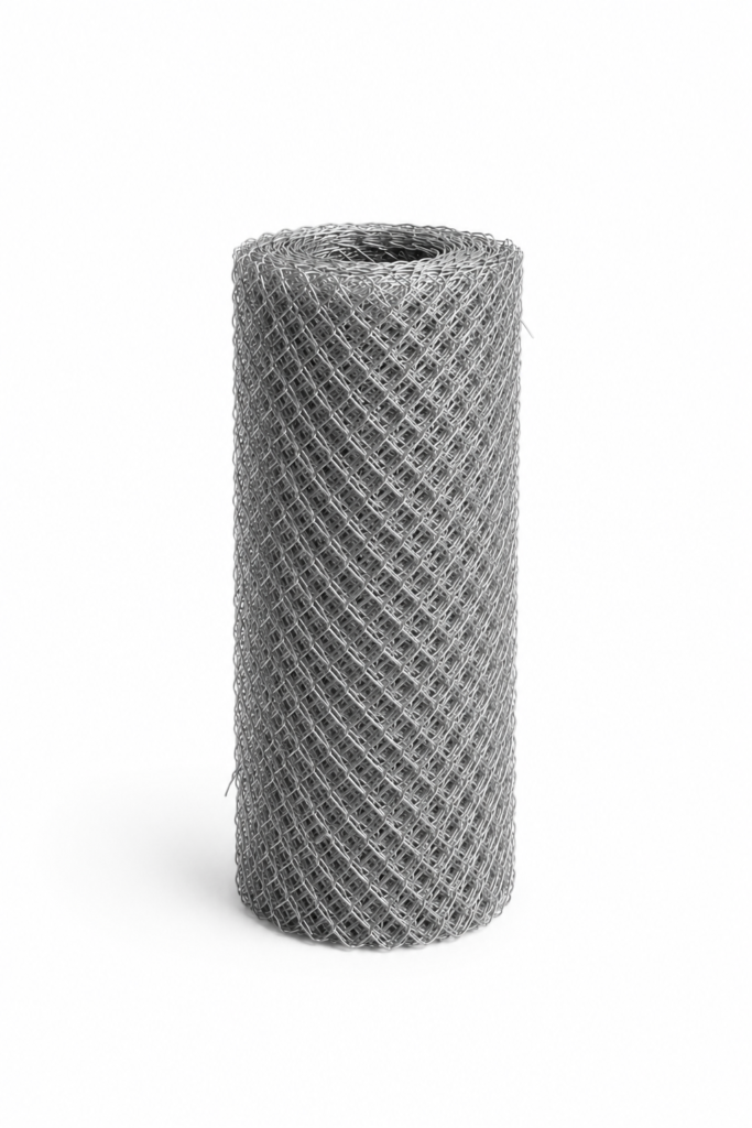 MALLA ESLABONADA GALVANIZADA CAL. 10,5 • HUECO 60 MM • ROLLO 10 x 1 MT